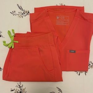 Coral Pink Figs Scrubs